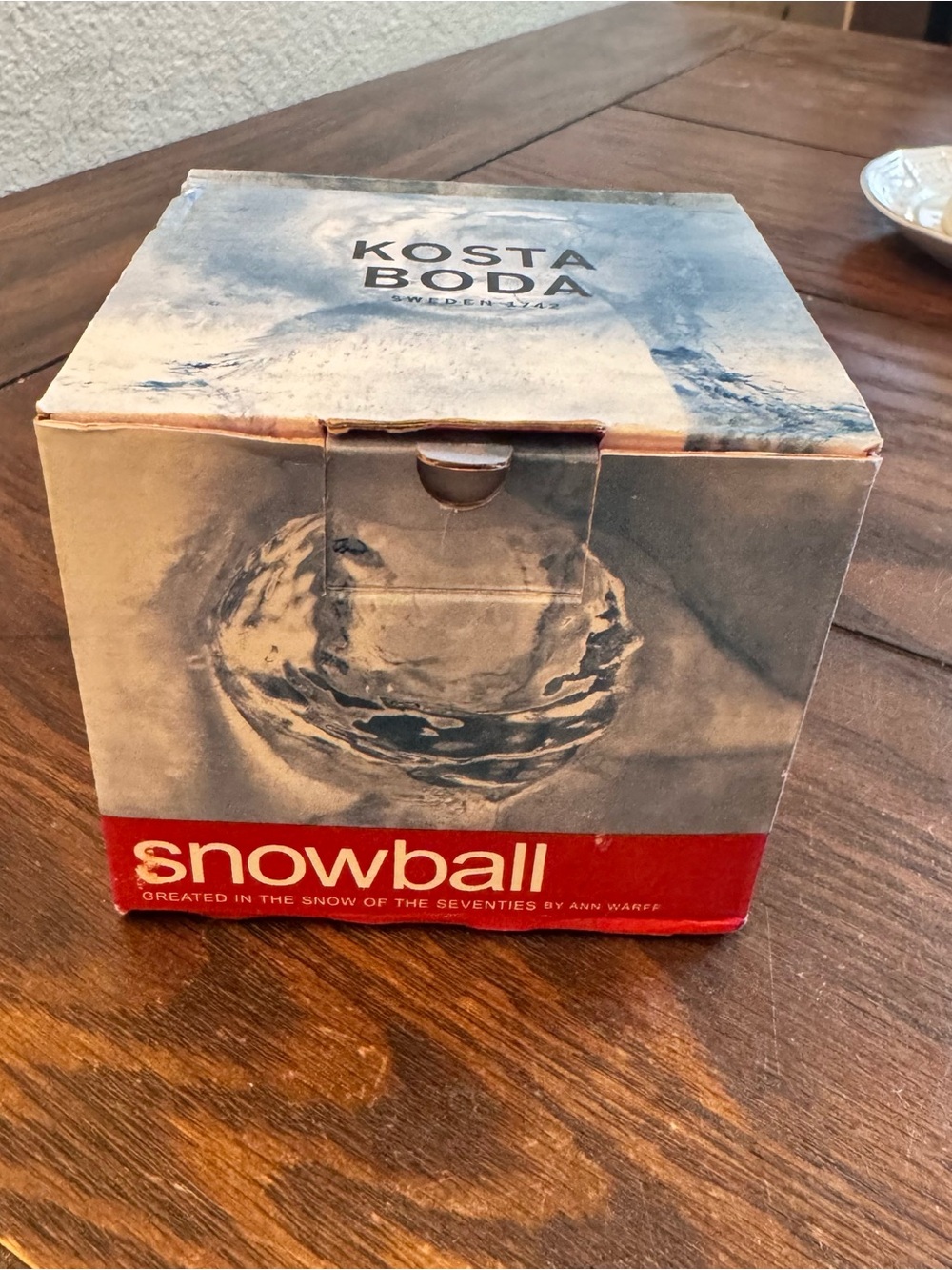 VTG KOSTA BODA Crystal Glass Snowball Votive Candle Holder Ann Warff SWEDEN Ball